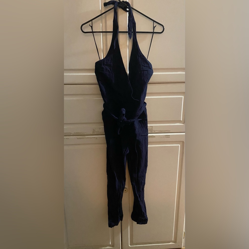 Abercrombie & Fitch Dark Blue Halter Jumpsuit